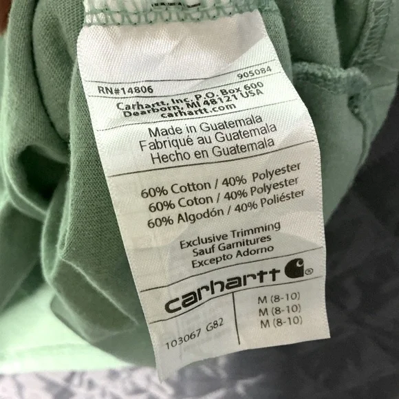 Carhartt Men's Mint Green Short Sleeve Tee loose fit - Picture 7 of 9